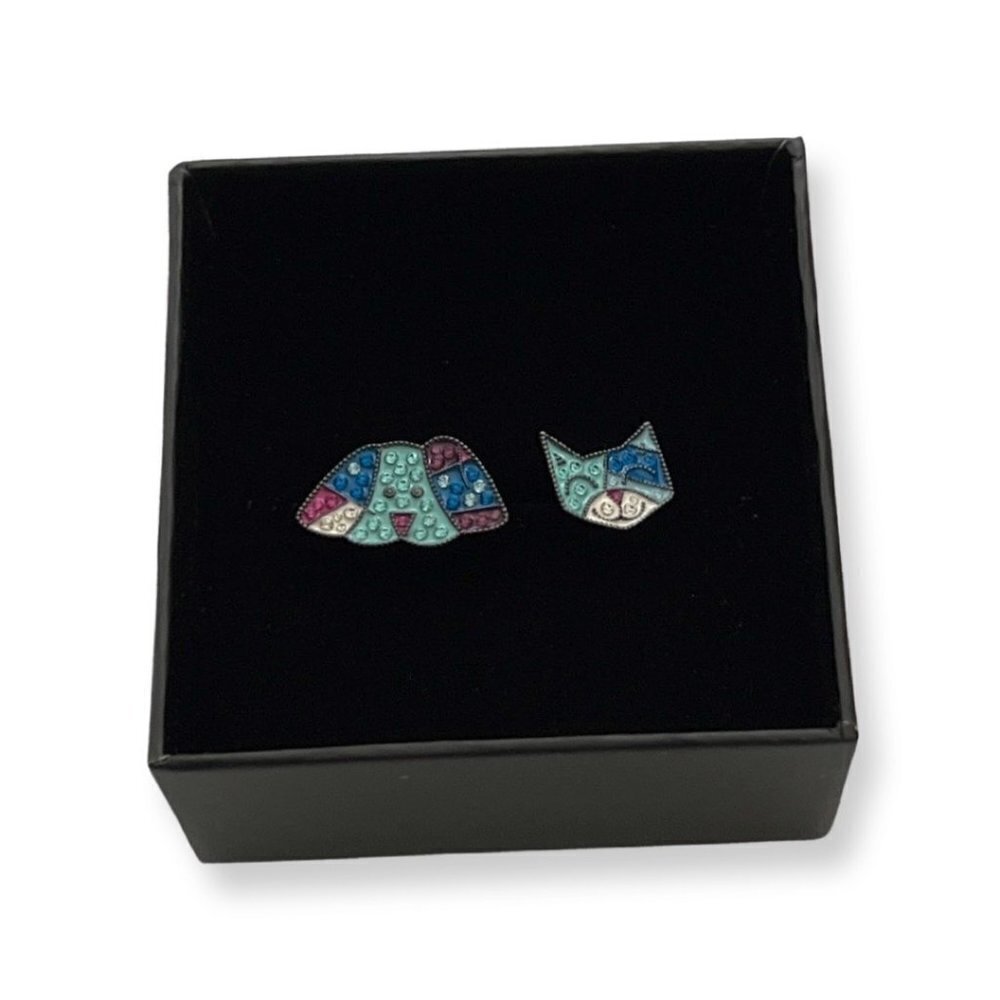 Romero Britto DOG & CAT CUFFLINK